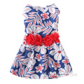 Dog Dresses Pet floral com flores vestido elegante